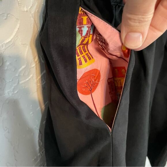 Matilda Jane Black Skater Skirt Large NEW With Tags Faux Suede Short Elastic NWT - Picture 6 of 7